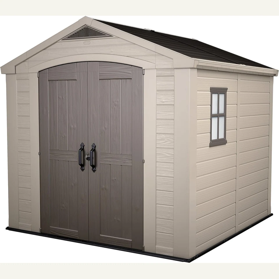 Grand abri de jardin Keter Factor 6,3 m², plancher inclus : vue principale