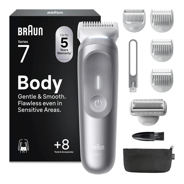 Vue principale de Braun Body Groomer Series 7 BG7555, tondeuse corps