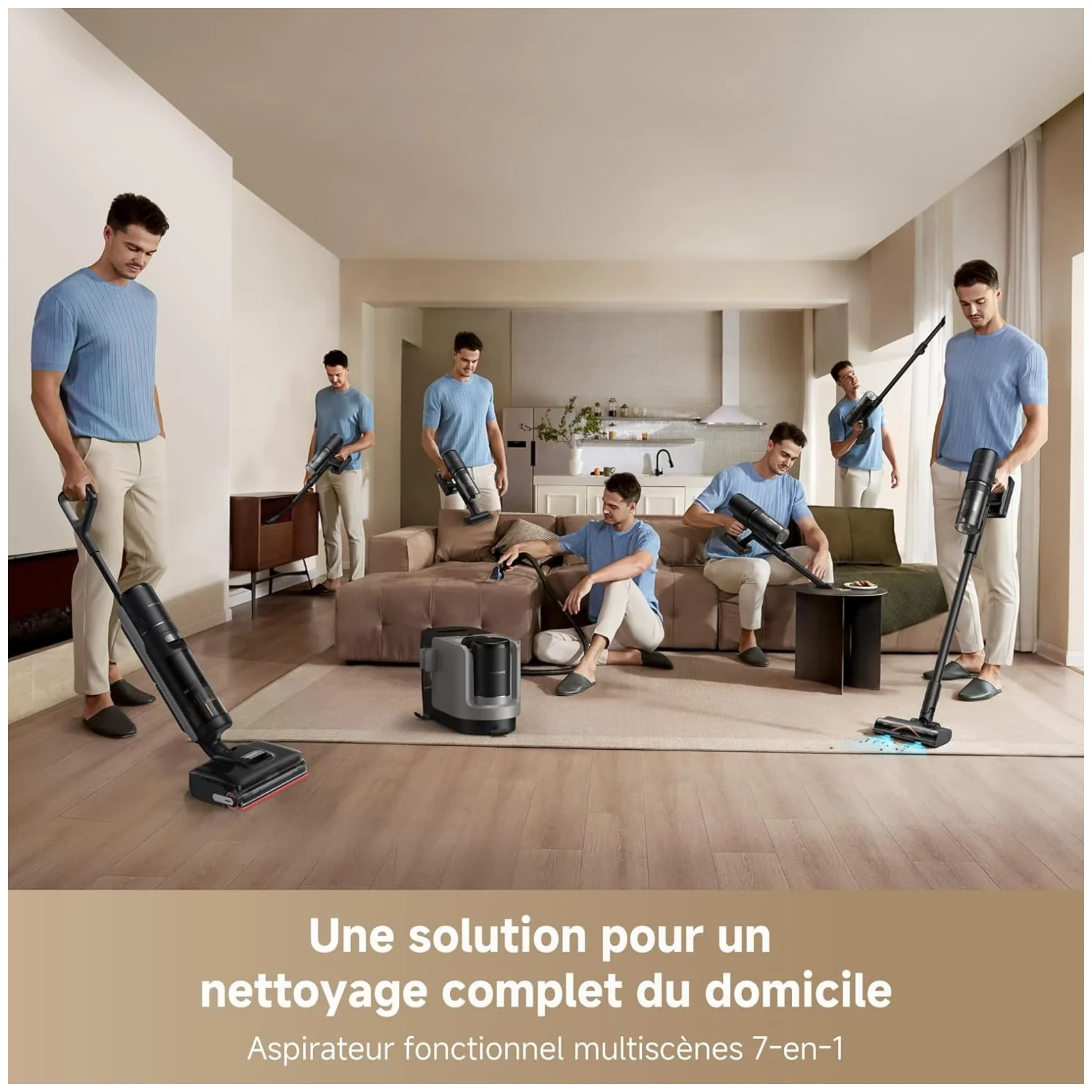 Vue principale de Dreame H15 Mix, Système de nettoyage 7-en-1