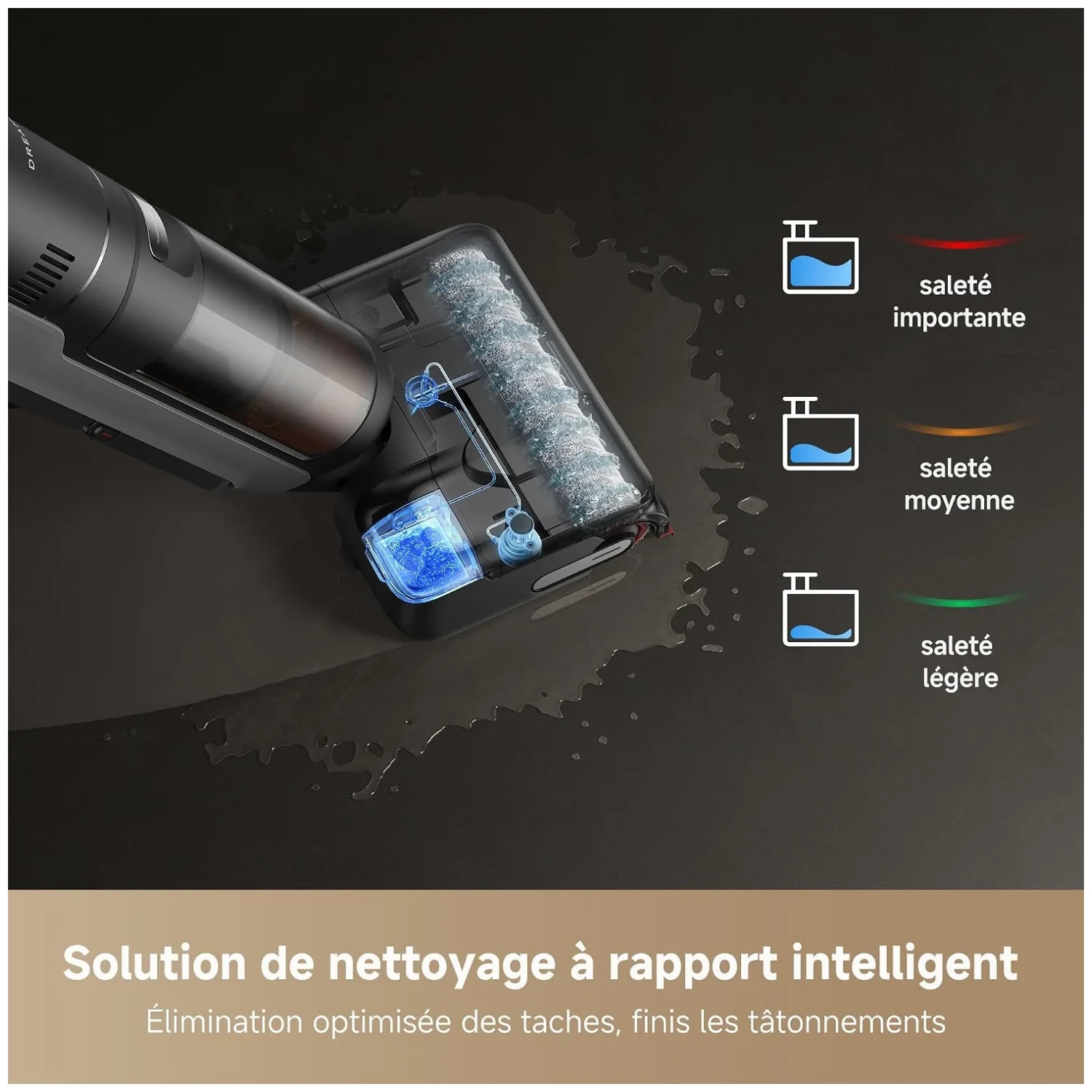 Vue principale de Dreame H15 Mix, Système de nettoyage 7-en-1