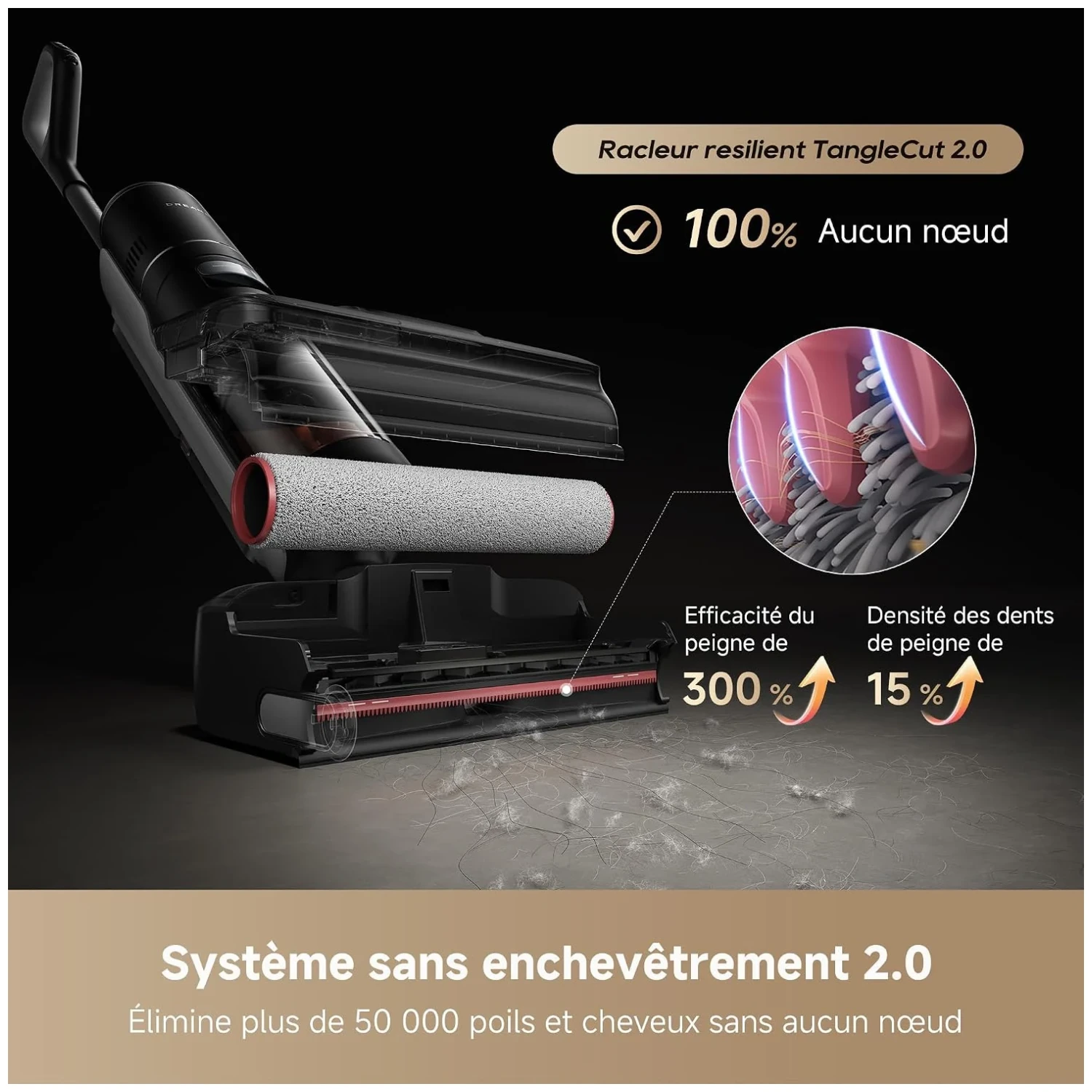 Vue principale de Dreame H15 Mix, Système de nettoyage 7-en-1