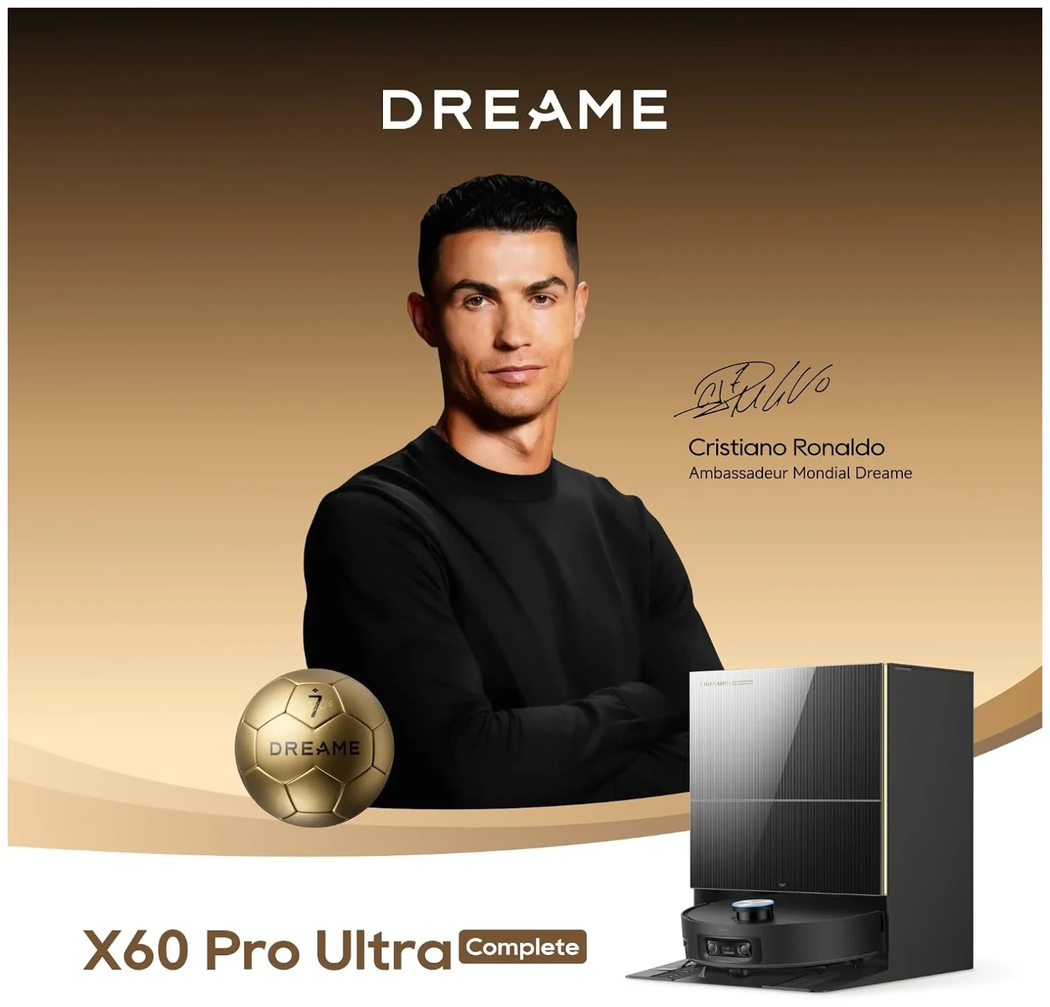 Vue principale de Dreame X60 Pro Ultra Complete, Robot aspirateur-laveur 42 000 Pa
