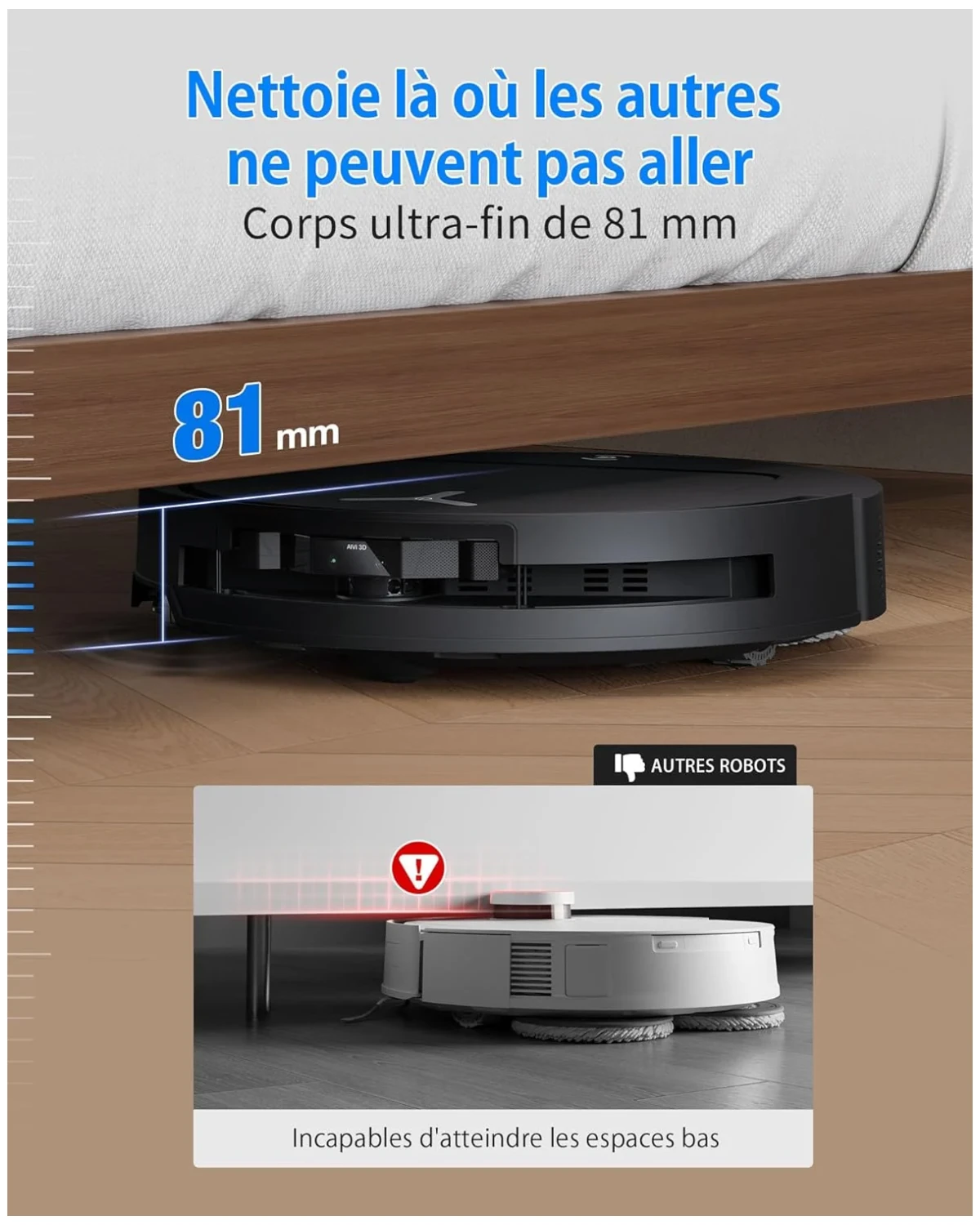 Vue principale de ECOVACS DEEBOT T50 OMNI Gen3, Robot aspirateur-laveur 25 000 Pa