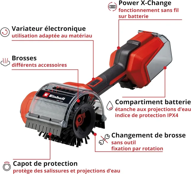 Vue principale de Einhell PICOBELLA 18/90, Brosse de nettoyage sans fil