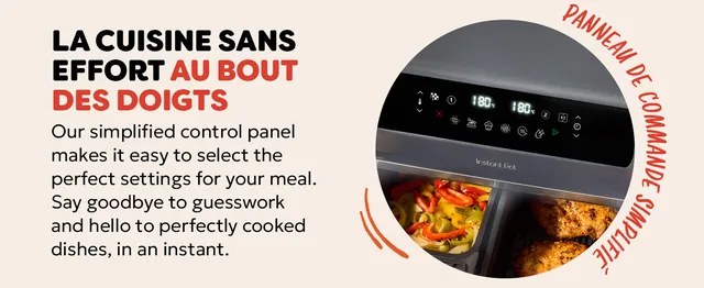 Vue principale de Instant Pot Vortex Dual Truffle, Friteuse sans huile double panier 8 L