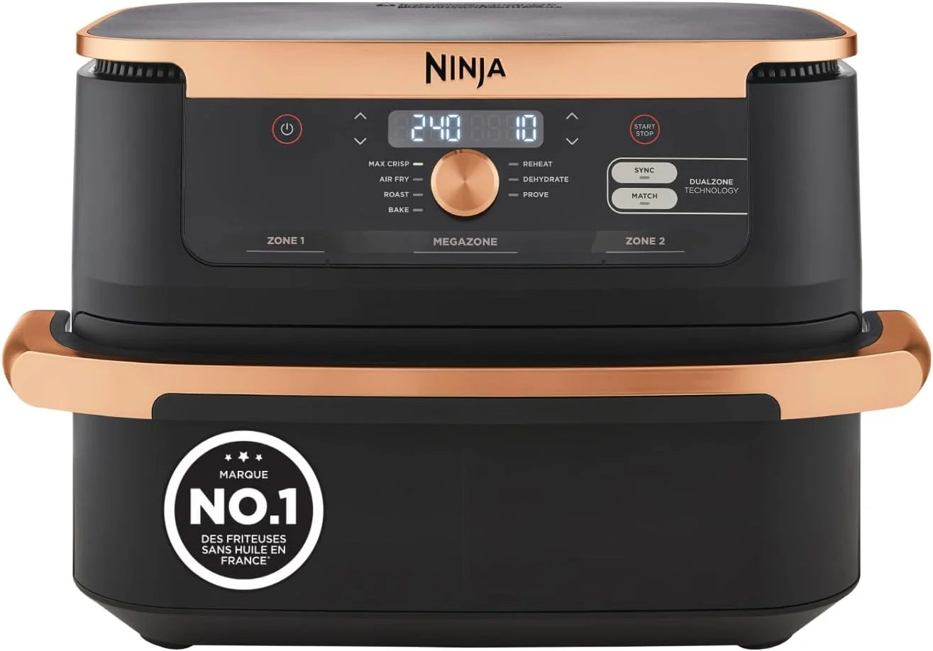 Ninja Foodi FlexDrawer AF500EUCP, friteuse sans huile 10,4 L à 2 zones : vue principale