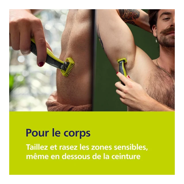 Vue principale de Philips OneBlade 360 QP2824/31, tondeuse visage et corps + 3 lames