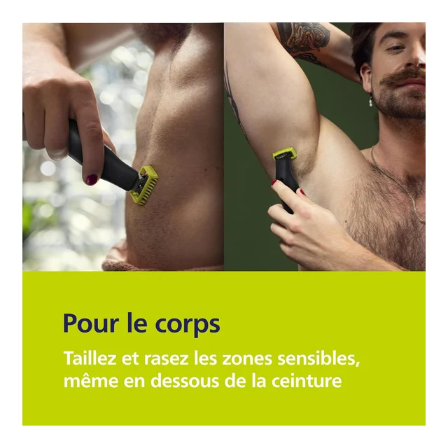 Vue principale de Philips OneBlade Pro 360 QP6552/30, tondeuse visage et corps