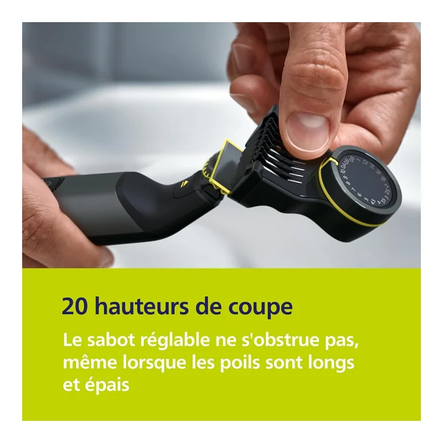 Vue principale de Philips OneBlade Pro 360 QP6552/30, tondeuse visage et corps
