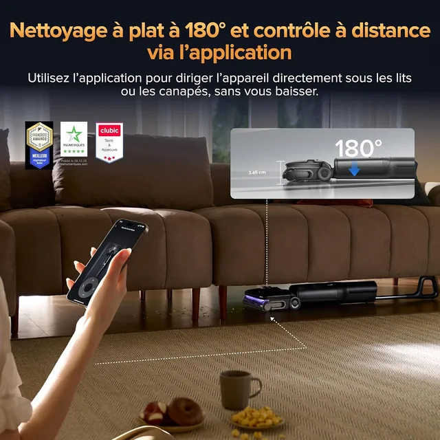 Vue principale de Roborock F25 Ultra, Aspirateur-laveur vapeur sans fil