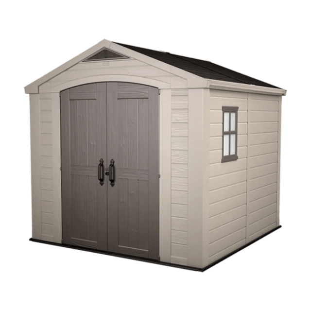 Grand abri de jardin Keter Factor 6,3 m², plancher inclus : vue complète du produit