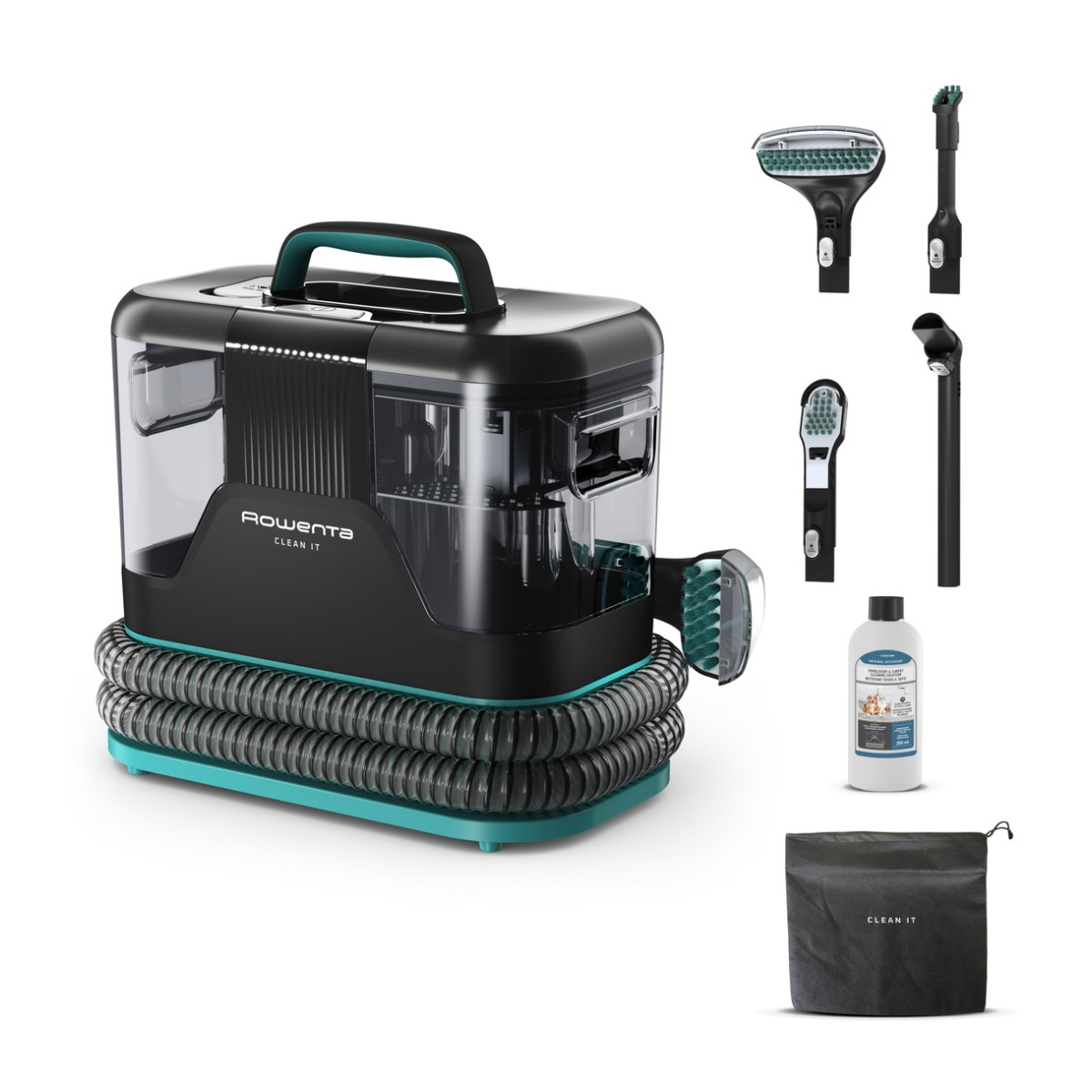 Rowenta Clean It IN5020F0 – Détacheur textiles 750 W, réservoirs 2,3 L/1,5 L, brosses 8 et 15 cm — vue principale