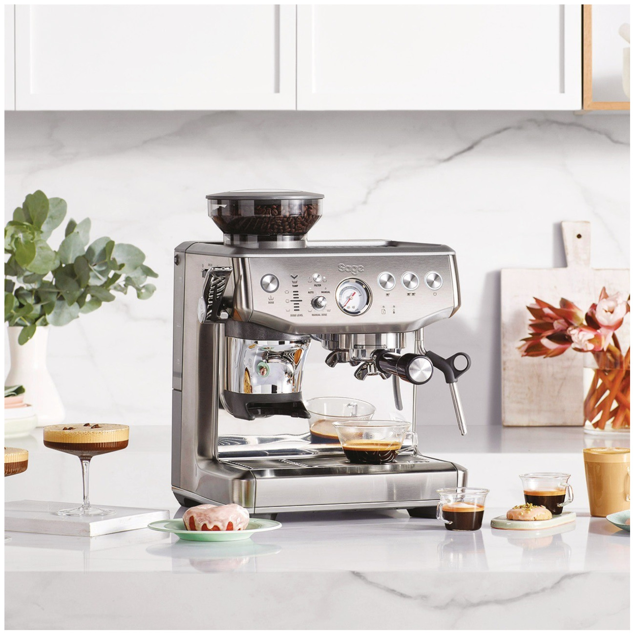Sage Barista Express Impress SES876BSS4EEU1 – Machine expresso inox, broyeur et tassage assisté — vue 6