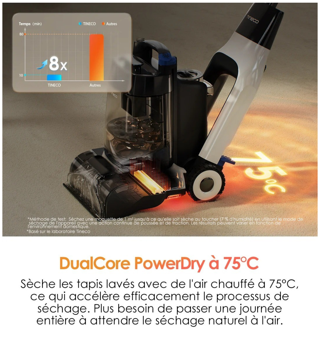 Tineco CARPET ONE Cruiser – Shampouineuse filaire, assistance SmoothPower, séchage PowerDry — vue 5